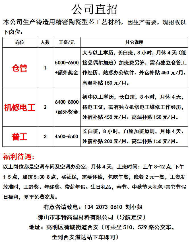 广东覆铜板有限公司招聘启事